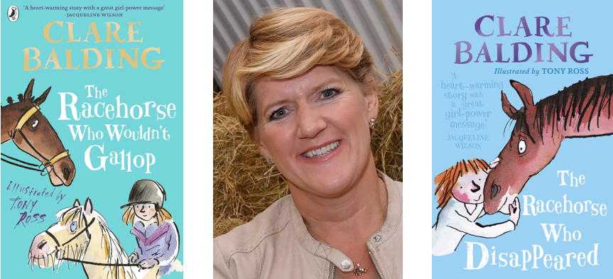 Clare Balding and book covers