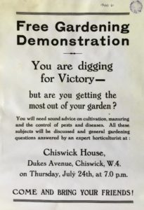 Remembrance gardening demo sign IMG_3458
