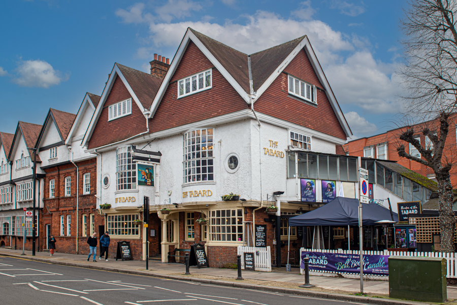 The Theatre at The Tabard in Chiswick, West London is a venue used by the annual Chiswick Book Festival.