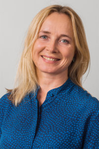 Katie Razzall chair of a session at the 2023 Chiswick Book Festival