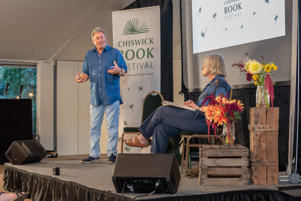 At a 2023 Chiswick Book Festival event at Chiswick House, author and broadcaster Alan Titchmarsh talks talks to Rosie Fyles, Head of Gardens at Chiswick House & Gardens Trust about his new book Chatsworth: Its Gardens and the People who Made Them.