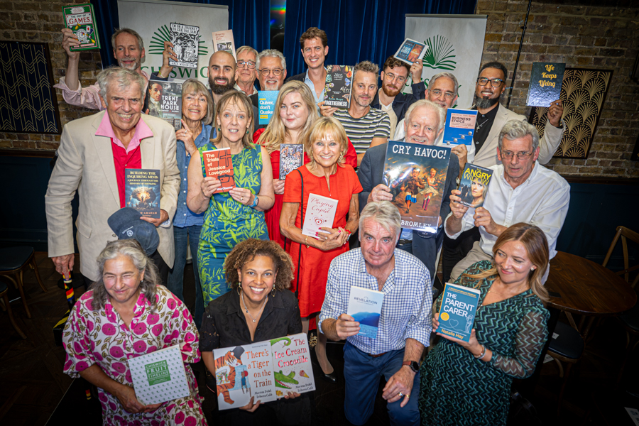 2026 Chiswick Book Festival Authors Showcase Participants at the Chiswick Book Festival Local Authors Showcase on 9 September 2026 in the historic George IV pub in Chiswick. During the event, twenty-one authors had just two minutes to speak about their book, making for a fast-paced, fun and fascinating evening hosted by Capital Xtra presenter Jojo Silva.
The 18th Chiswick Book Festival took place during 9-14 September 2026. The annual Chiswick Book Festival (chiswickbookfestival.net) is a non-profit-making community event, raising money for St Michael and All Angels Church, which hosts the event, and three charities.